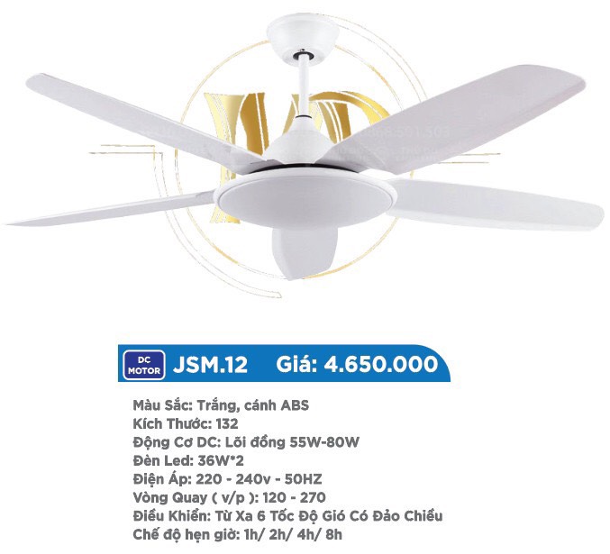 Quạt trần Villa
